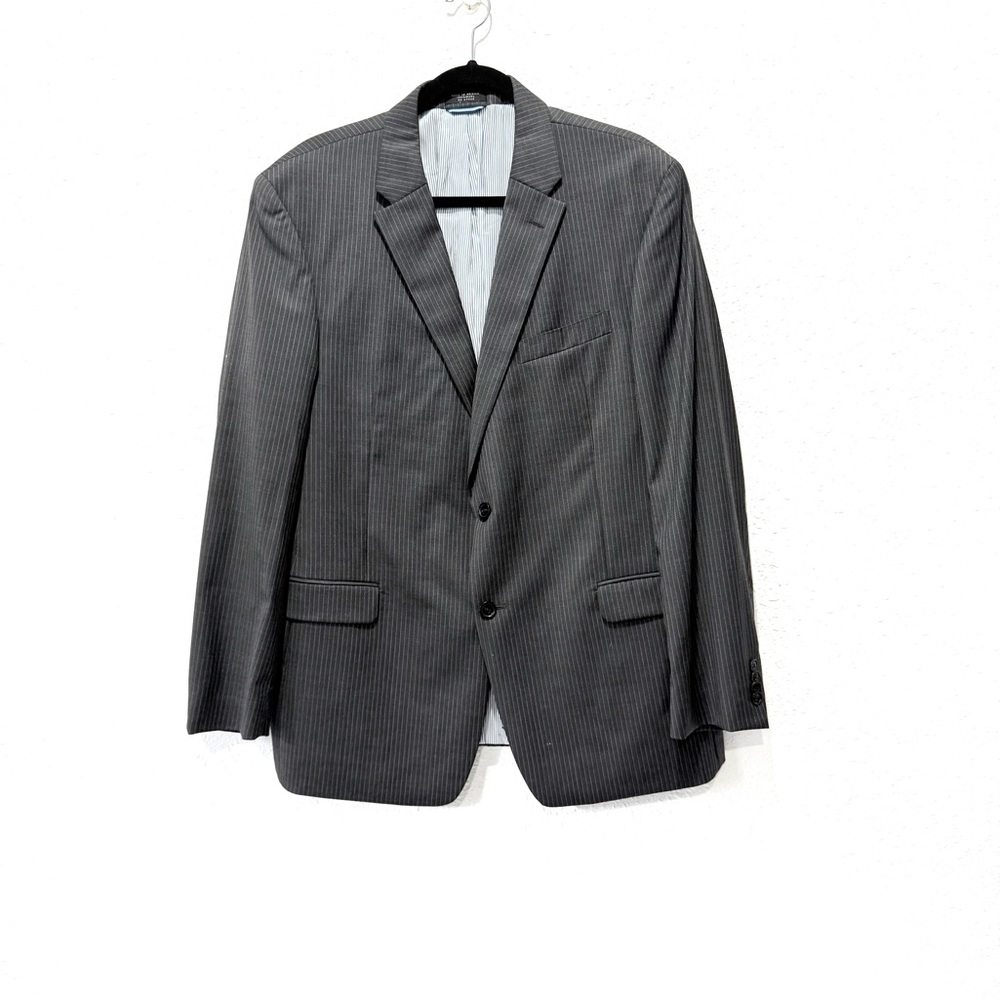 Tommy Hilfiger Charcoal Pinstripe Men's Suit Jacket 44R
